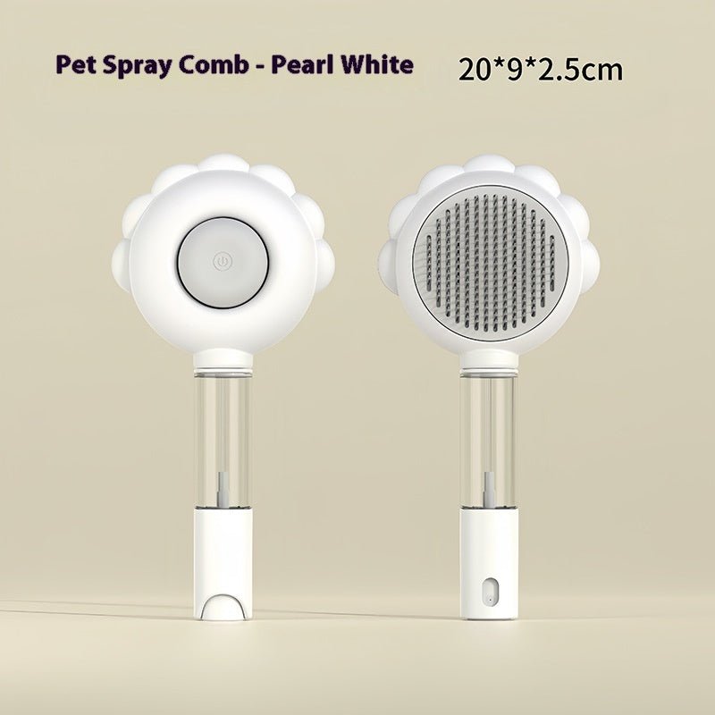 2 In 1 Selbstreinigender Hundebürste Kamm mit Spray Haustiere Pflege Haarentferner Kämme Bürste Schwimmendes Haar Haustier Pflegebürste Haustierprodukte - Zampycare.com