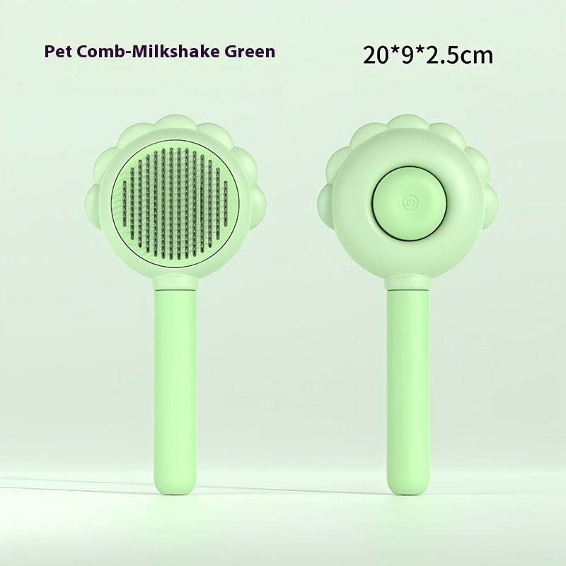 2 In 1 Selbstreinigender Hundebürste Kamm mit Spray Haustiere Pflege Haarentferner Kämme Bürste Schwimmendes Haar Haustier Pflegebürste Haustierprodukte - Zampycare.com