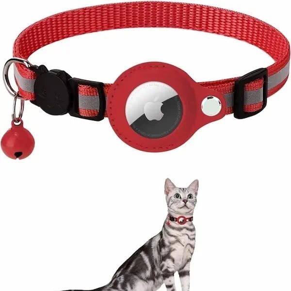 FellFinder™ - Reflektierendes Halsband mit AirTag-Halterung für Hund & Katze - Zampycare.com