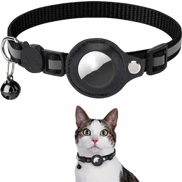 FellFinder™ - Reflektierendes Halsband mit AirTag-Halterung für Hund & Katze - Zampycare.com