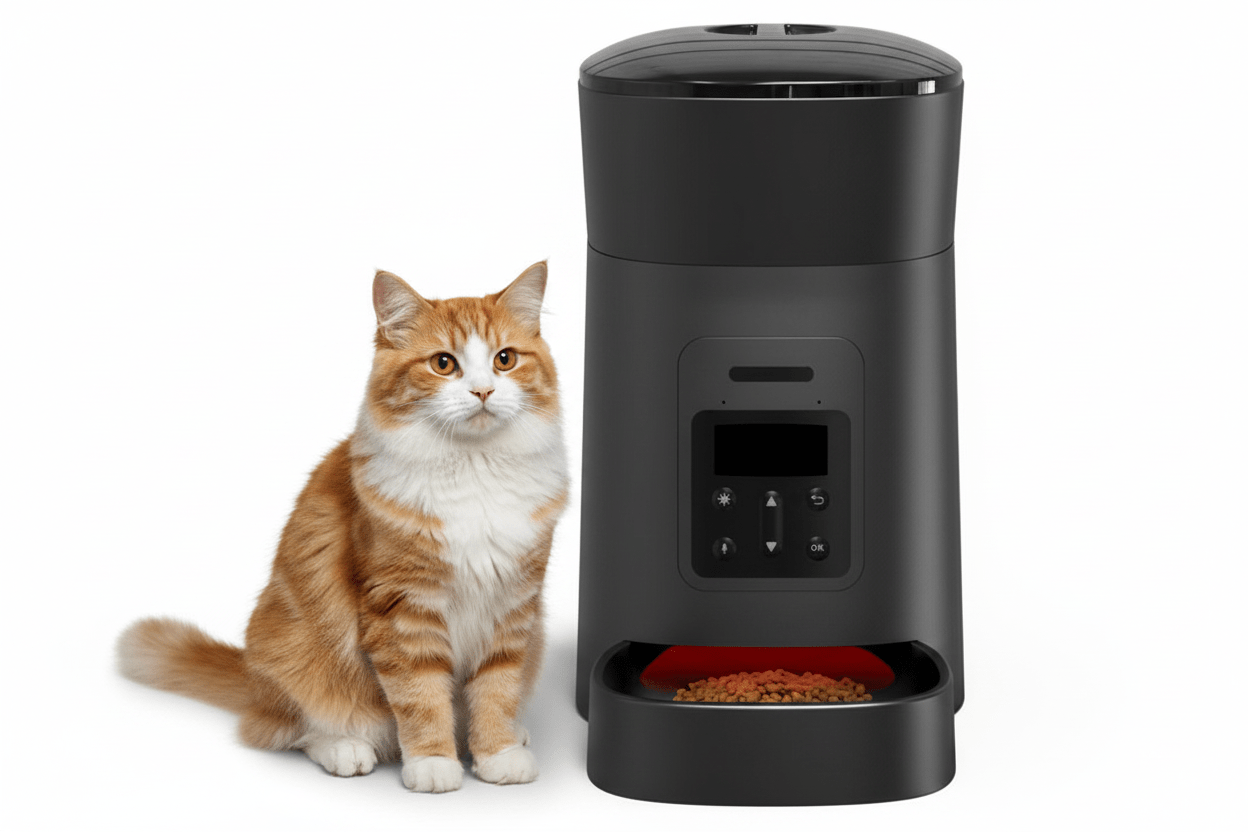 Pet Feeder Automatic 4L - Food Dispenser for Dogs and Cats with Removable Container - Zampycare.com