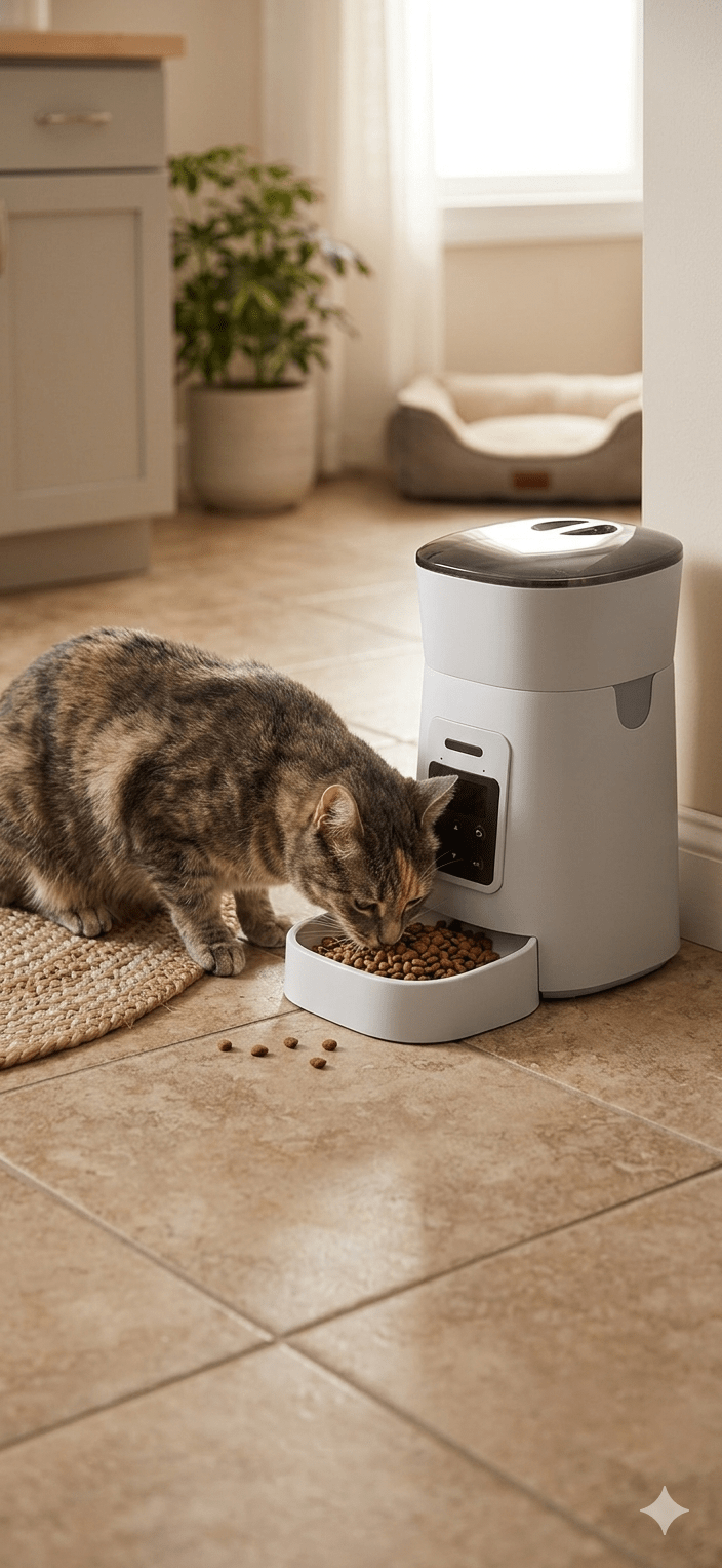 Pet Feeder Automatic 4L - Food Dispenser for Dogs and Cats with Removable Container - Zampycare.com