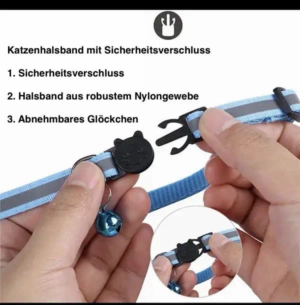 FellFinder™ - Reflektierendes Halsband mit AirTag-Halterung für Hund & Katze - Zampycare.com