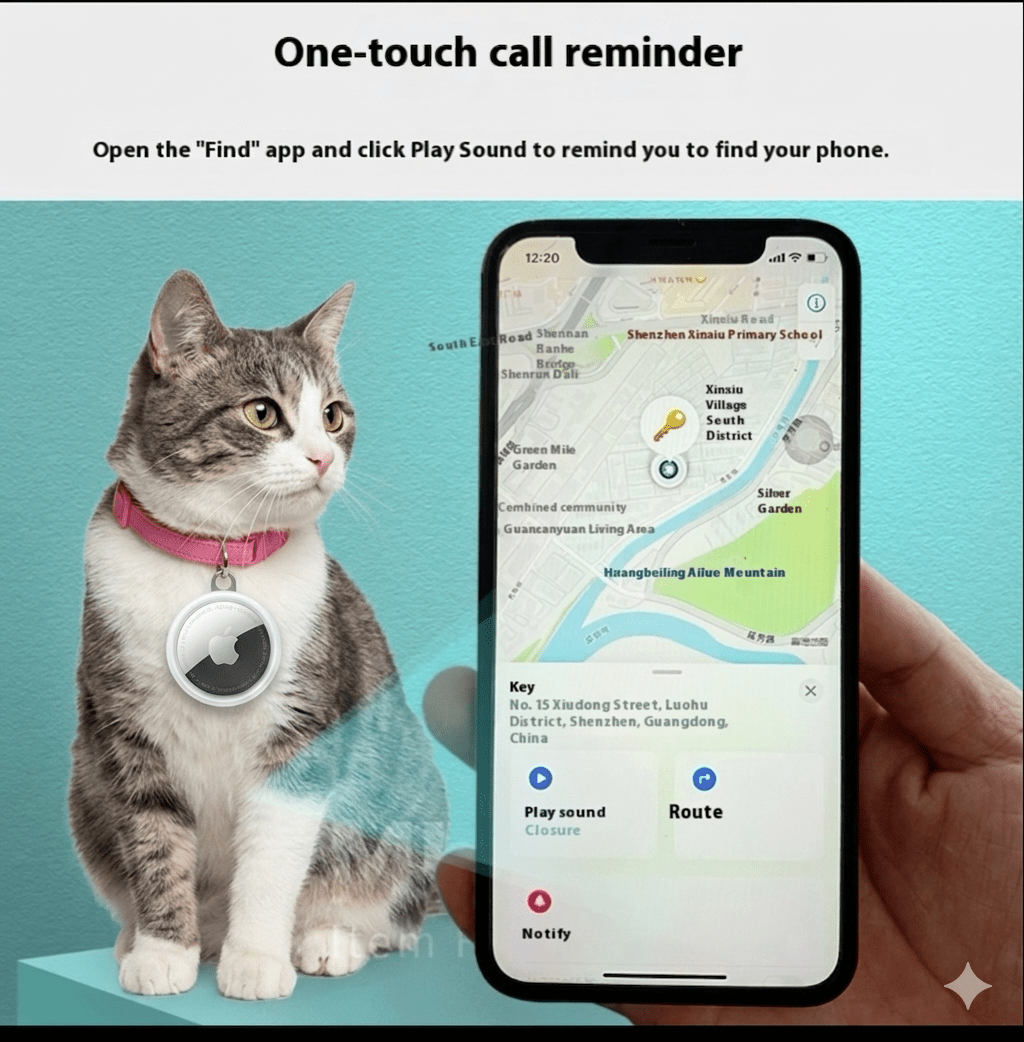 Smart – Premium-Set für Katzen: Reflektierendes Halsband + Apple-kompatibles GPS - Zampycare.com