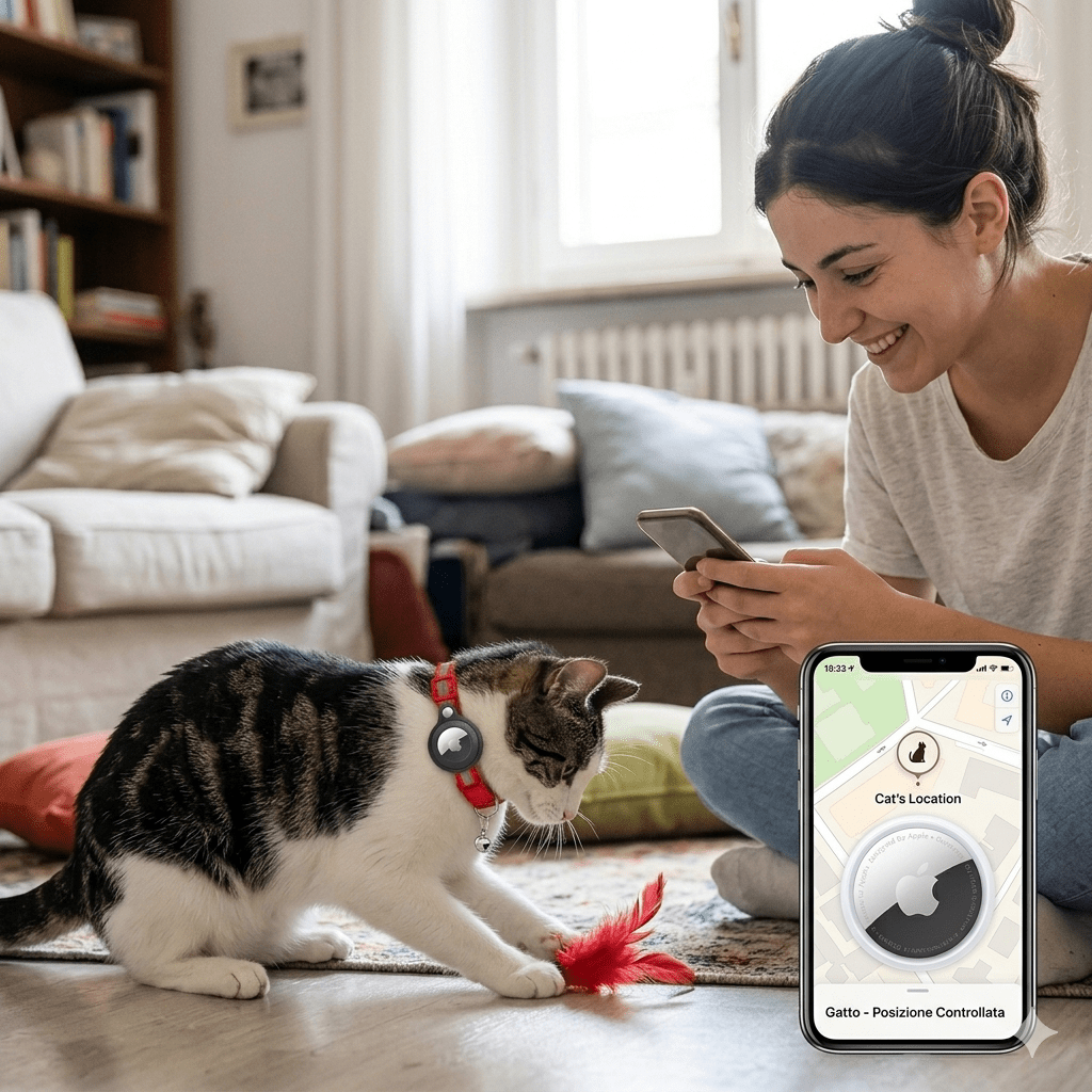 Smart – Premium-Set für Katzen: Reflektierendes Halsband + Apple-kompatibles GPS - Zampycare.com